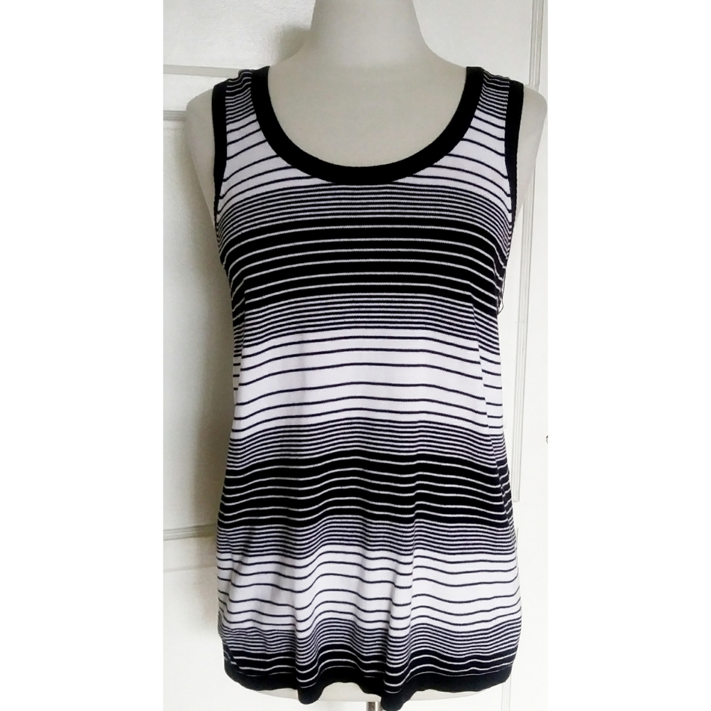 Jeanne Pierre stripe knit tank top